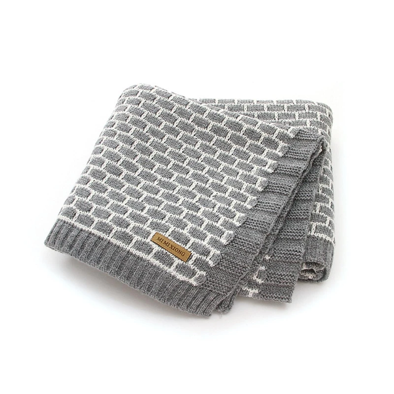 

Baby Lattice Knitted Blanket Newborn Stroller Bedding Sleeping Cover Wrap Quilts