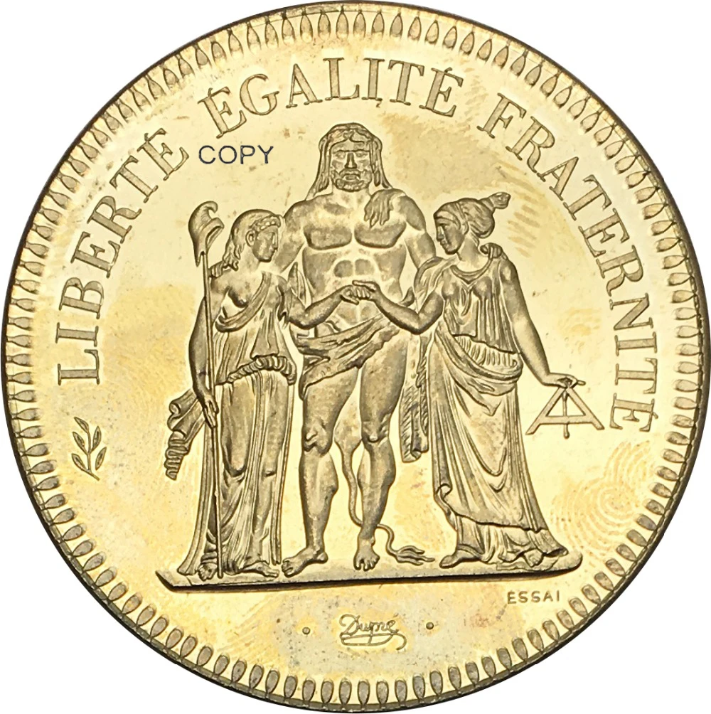 Французская реестра франчеса 1973 20 франков либертетский эгалит золотая монета из