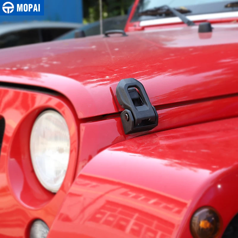 MOPAI Автомобильный Замок двигателя для Jeep Wrangler 2007 вверх Защелка защелка крышка