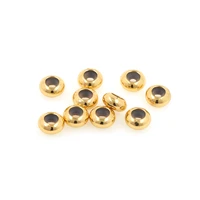5pcs small hole size spacer bead brass gold rubber ring beads for diy jewelry making supplies