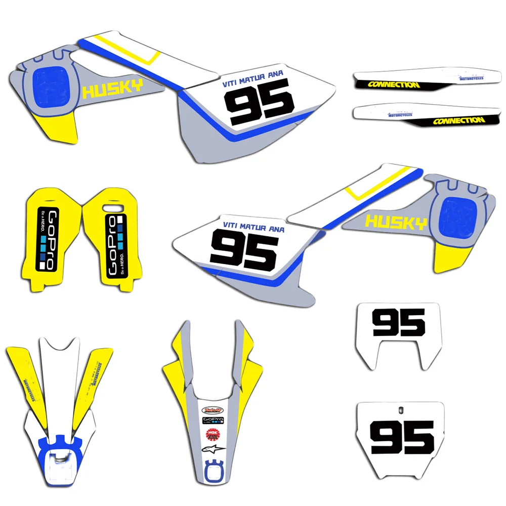 

Decal for 2016 2017 2018 2019 Husqvarna FC TC TE FE FX 125 250 350 450 Motocross Racing 3M Graphics Kit Sticker