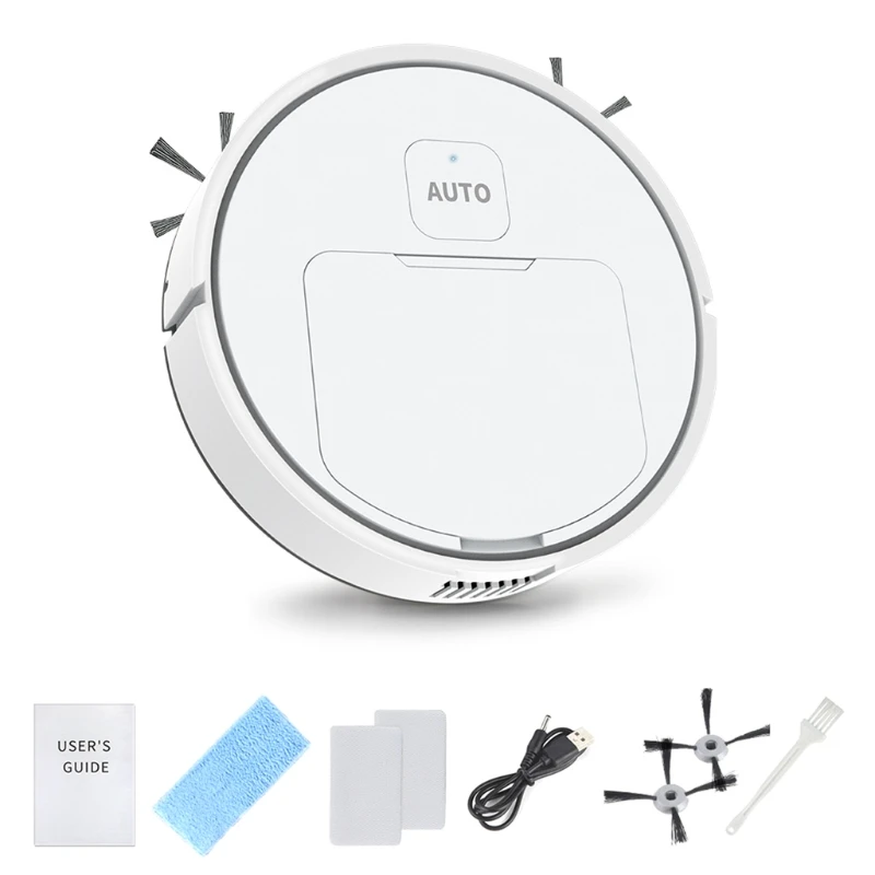 Robot de barrido autom&aacute;tico 667B de 800mAh, Robot de barrido autom&aacute;tico, reconoce los obst&aacute;culos, limpieza de pelo y polvo ultrasilenciosa-1