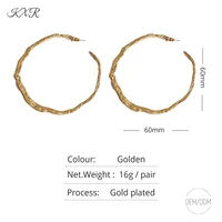 kxr new 2021 hot sells fashion metal irregular earrings ins earrings fashion design cold wind earrings oemodm