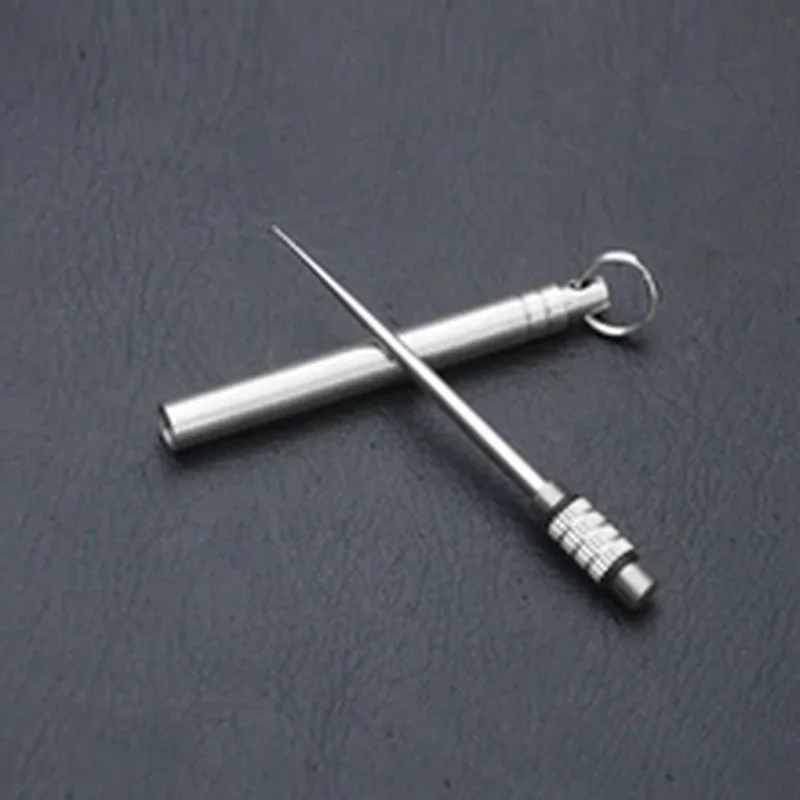 

Dental Cleaning Toothpicks Portable Titanium Toothpick Multifunctional Outdoor Camping Tool Toothpick Tube Floss Pick Fruit Fork