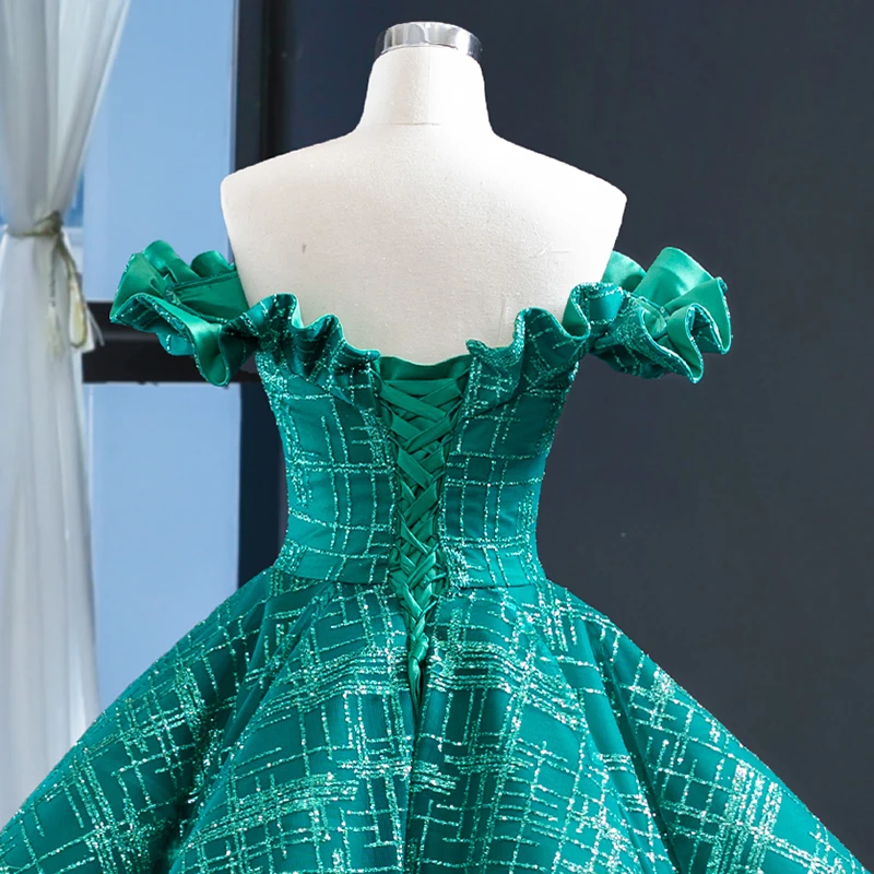J67004 jancember evening dress 2020 with green sweetheart off shoulder ball gown pattern formal dresses vestidos de formatura