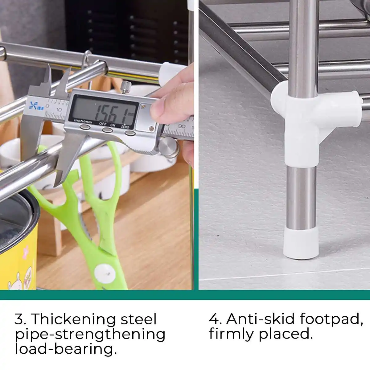 5-уровневая кухонная полка многофункциональная для хранения микроволновой печи