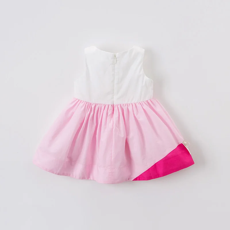 Dave bella/DB13963 летнее платье для маленьких девочек с цветочным рисунком на молнии