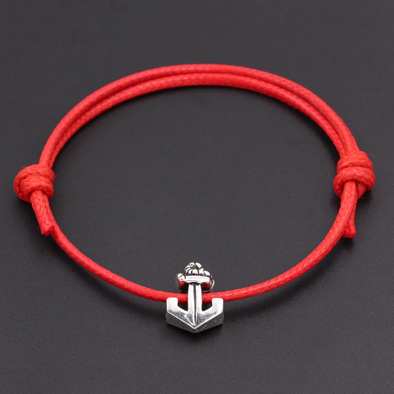 Бусины в виде якоря на счастье Красная Нить Браслет из бусин поделки ручной