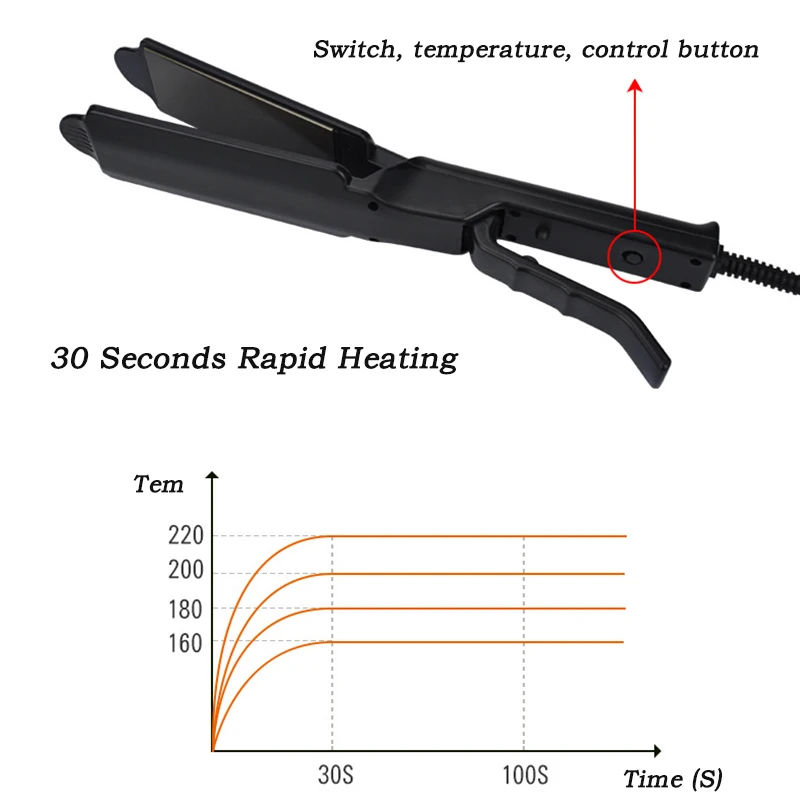 infrared hair iron Профессиональный электрический выпрямитель для волос 4 передач регулировка температуры волос плоский Утюг выпрямление волос Паровая керамическая паровая укладка