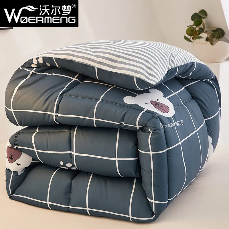 

Winter Thick Comforter 1-5kg Weight Cute Cartoon Style Winter Comforter Soft Ande Warm Quilted Quilt AB Side Patchwork Quilts