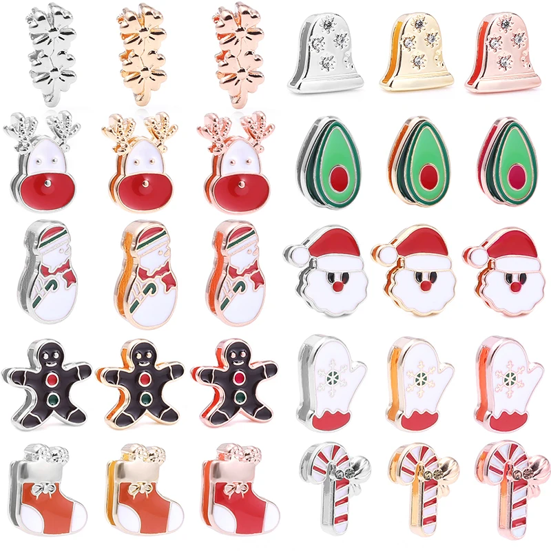 

Christmas Style Stainless Steel Bracelet Beads Christmas Boot Snowman Boot Snowflake Charms Pendants Jewelry Making Accessor