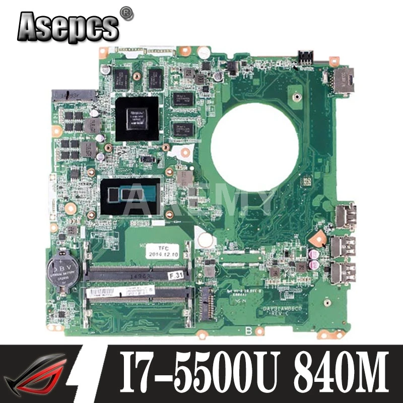Akemy материнская плата для ноутбука For HP Pavillion 17 F дюймов I7 5500U 840 м N15P GT A2 DAY31AMB6C0