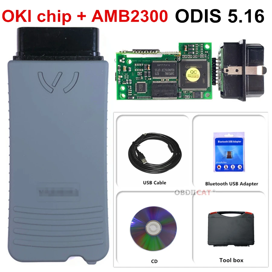Новейший ODIS V5.16 OKI чип с полным чипом Bluetooth AMB2300 Поддержка UDS 5054 plus OBD2