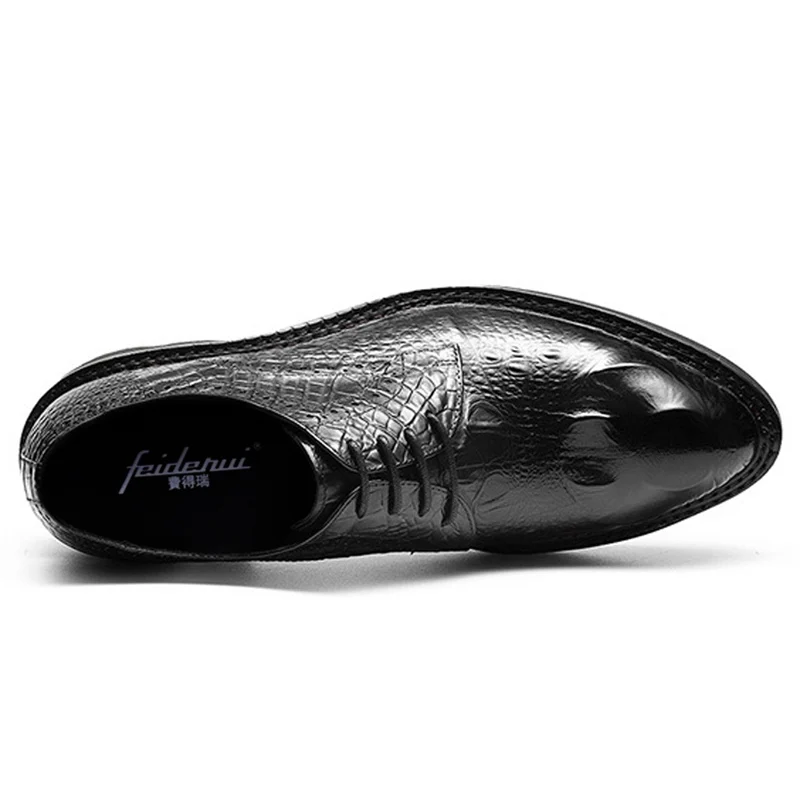 Мужские туфли-оксфорды из натуральной кожи с круглым носком на шнурках | Обувь