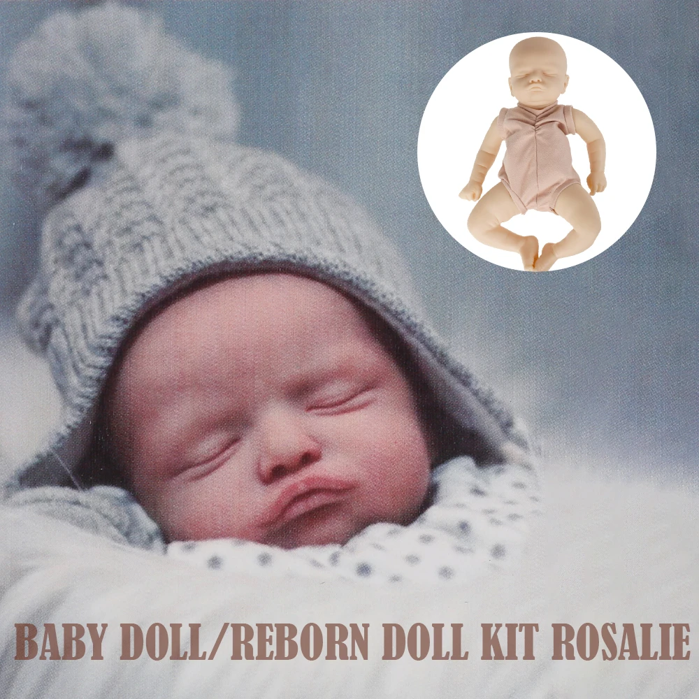 

Unpainted DIY Mold Soft Silicone Funny Toy Blank Newborn Doll Kit Lifelike Cloth clothes for Nurturing Play Preschool Activity