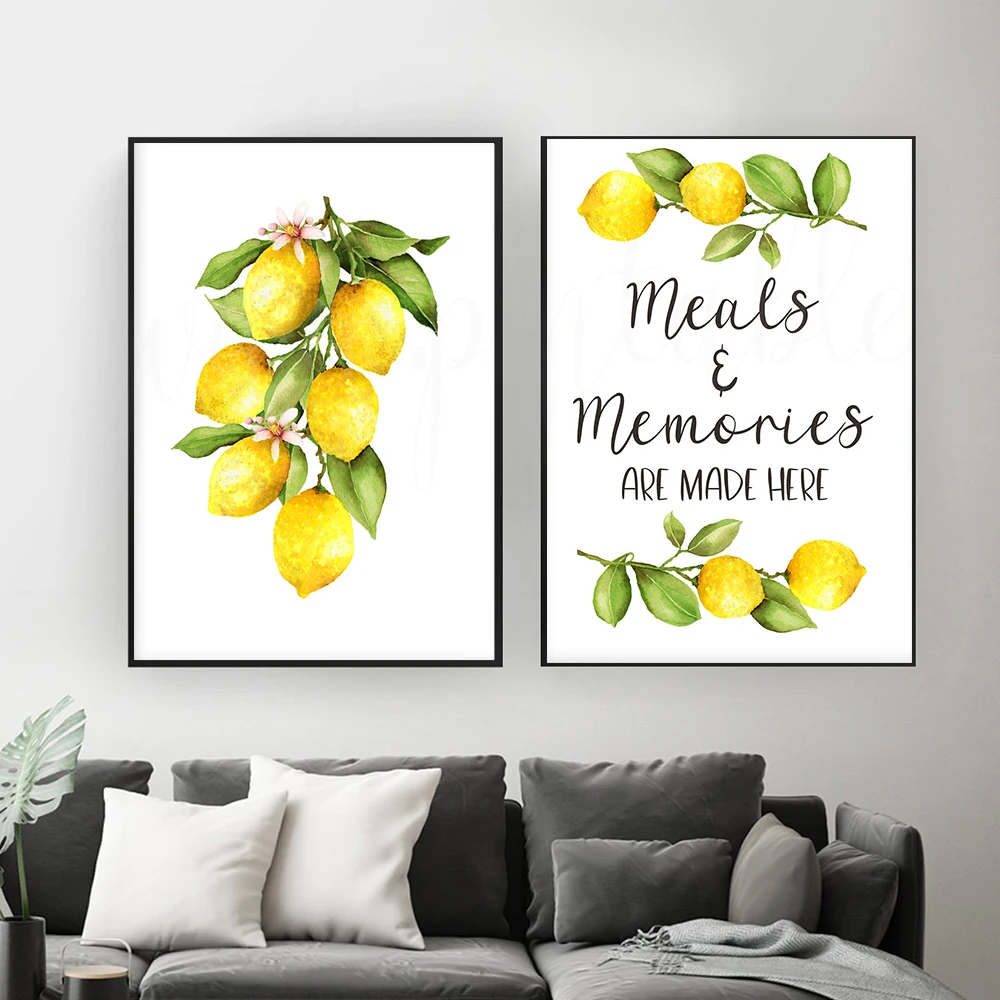 Кухня постер с изображением лимона и принты украшение холст настенные картины