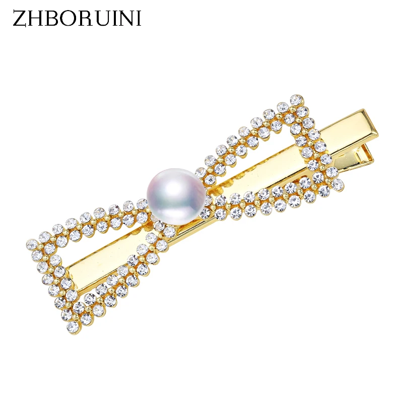 Женская заколка для волос ручной работы с натуральным пресноводным