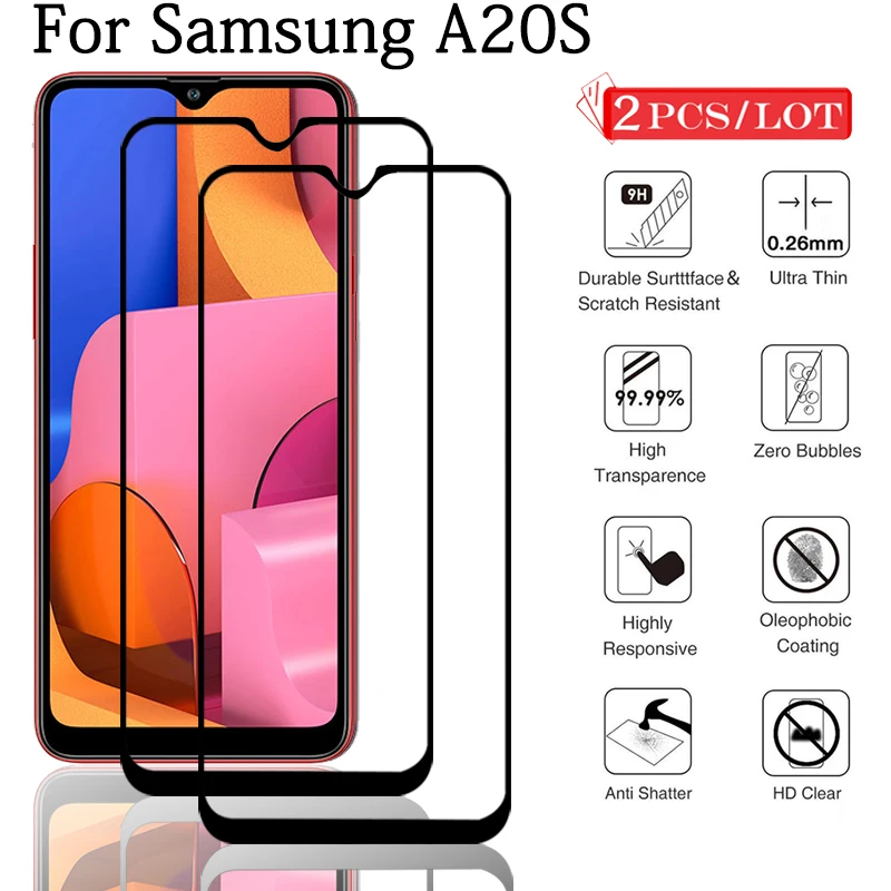 Защитное стекло закаленное для Samsung Galaxy A20S 2 шт.|Защитные стёкла и плёнки