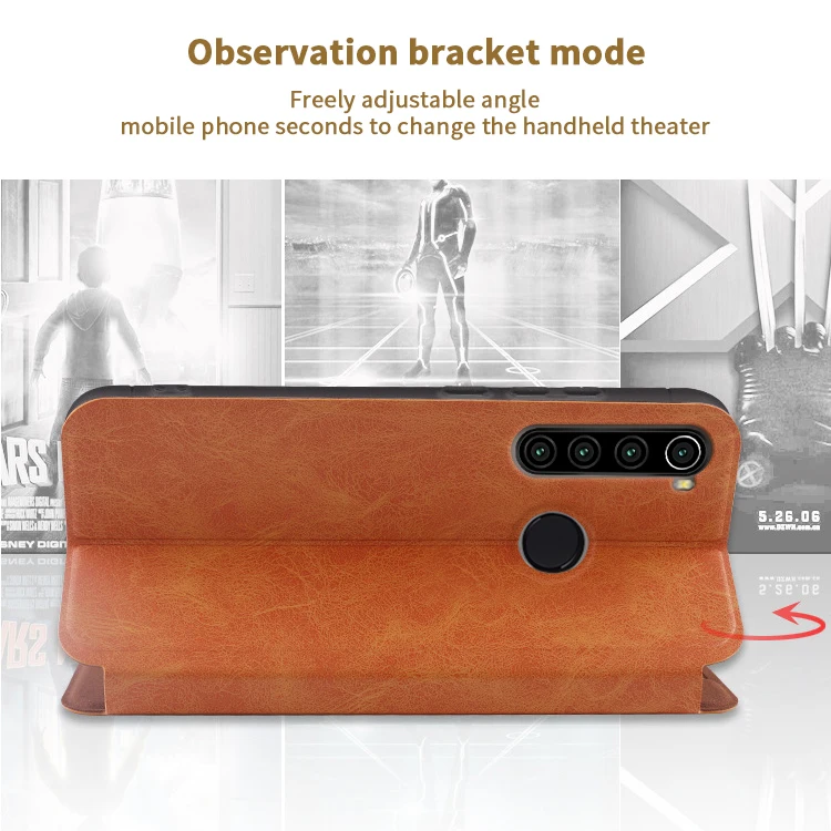 Чехол MOFi для Xiaomi Redmi Note 8, чехол из искусственной кожи с защелкой для Redmi Note 8, чехол-книжка из искусственной кожи с подставкой, мягкая задняя крышка из ТПУ
