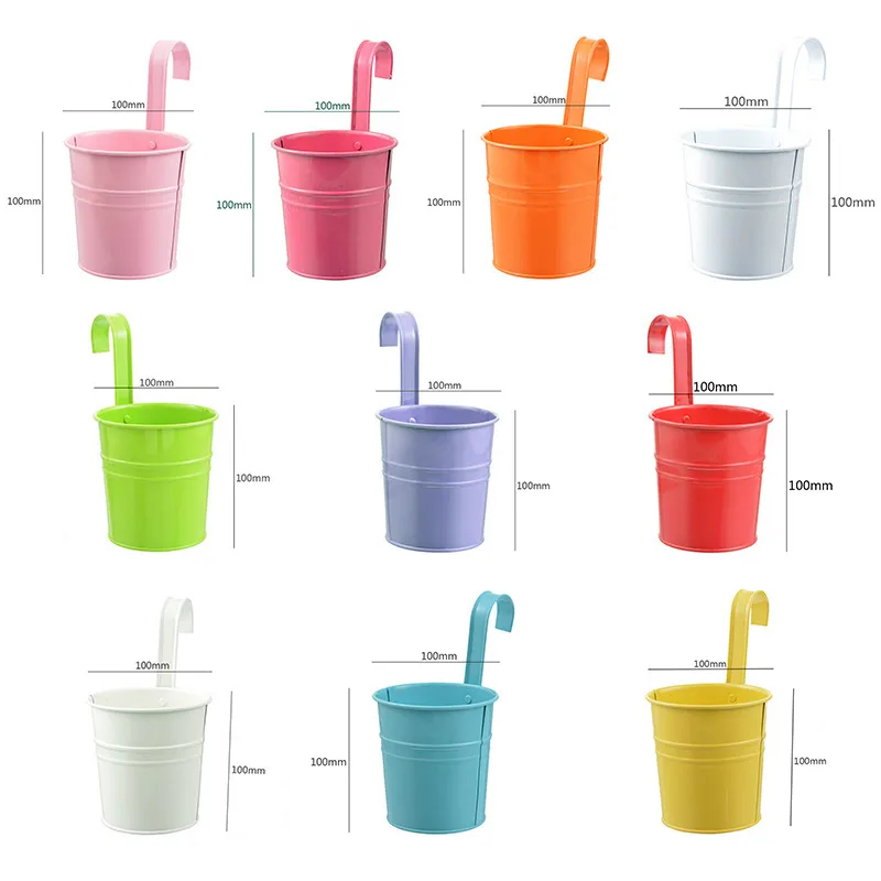 

3/10 Pcs Hanging Flower Pots Home Garden Decoration Planters Outdoor Indoor Flower Bucket Plant Holder Basket For Wall Decor