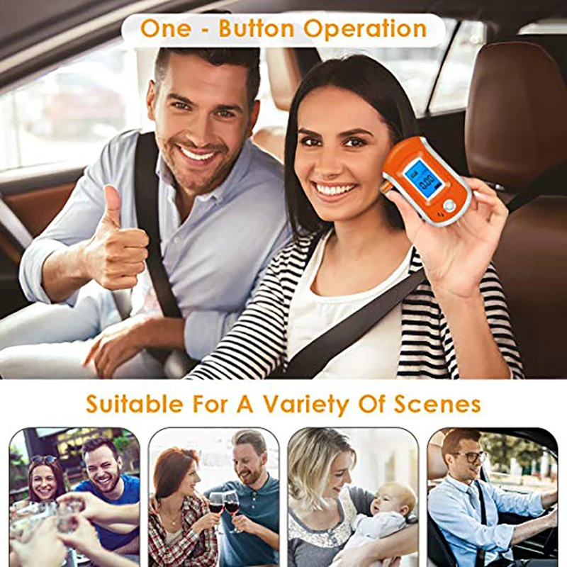 

AT6000 Professional Alcohol Breath Tester Breathalyzer Analyzer Detector Test Breathalizer Breathalyser Device with LCD Screen