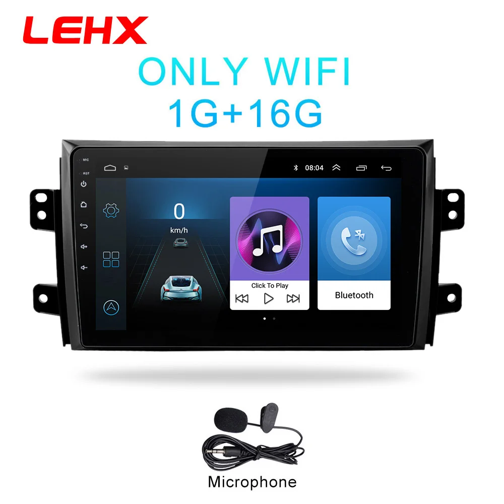 LE-SX4-MIC LEHX 2.5D ips экран Автомобильный Радио плеер для Suzuki SX4 2006 2007 2008-2011 2012 2Din Android 8,1 Мультимедиа gps навигационный плеер - Цвет: LE-SX4-MIC