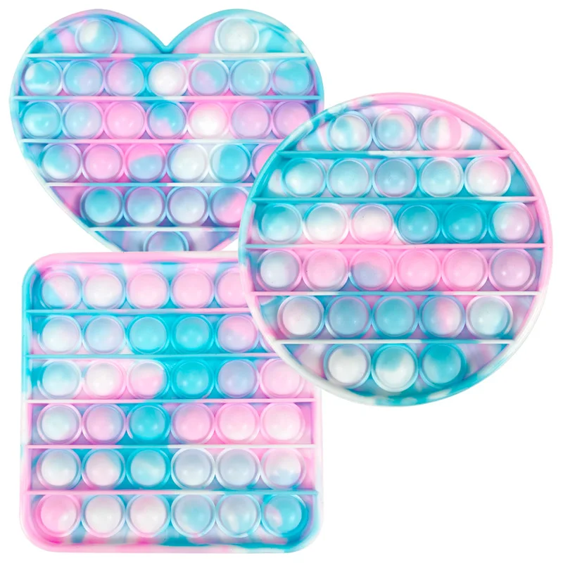 

Fidget Toys Stress Relief Push Pop it Bubble Sensory Squeeze Toy Rainbow Color Adult Children Anti Stress Pop Bubble Fidget Toys
