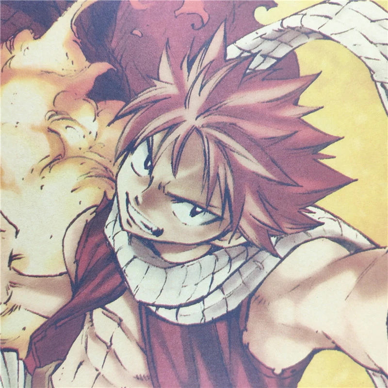 Винтажный постер с мультяшным аниме Сказочный хвост декоративные наклейки для