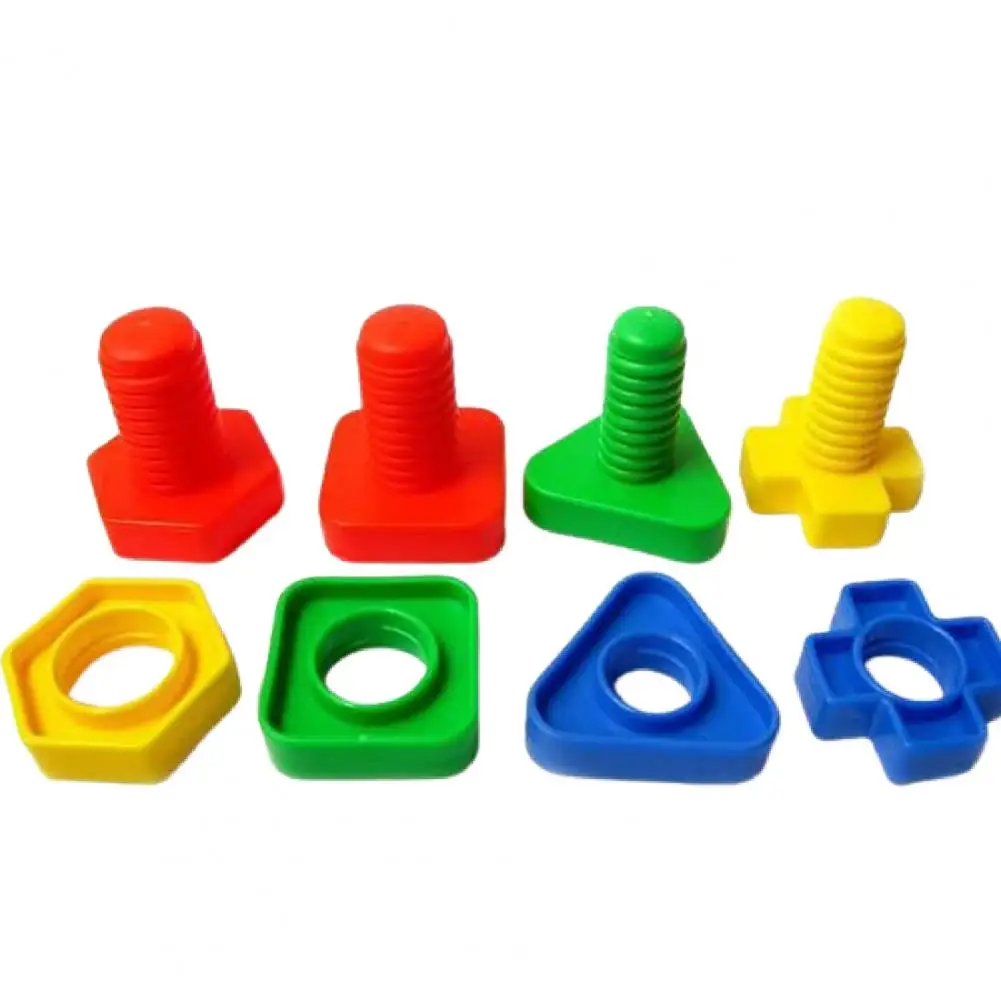 40 unids/set ni&ntilde;os tuercas y pernos de 3D de tornillo tuercas y pernos de juego de Puzzle juguetes inteligentes para los ni&ntilde;os DIY edificio-1