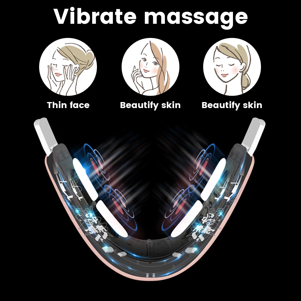 Светодиодный Массажер для кожи лица Инструменты ухода за глазами вибрирующий
