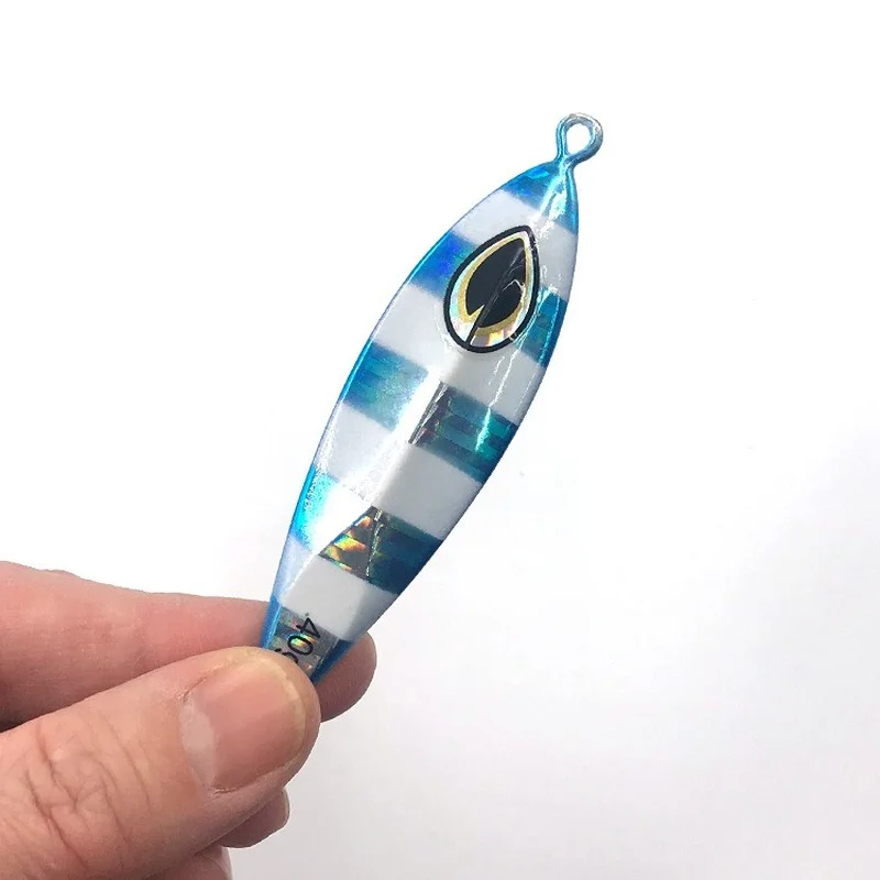 

40g-250g Long Range Drop Type Small Iron Plate Lead Fishing lure Sub bait slow sinking luminous laser double purpose bait