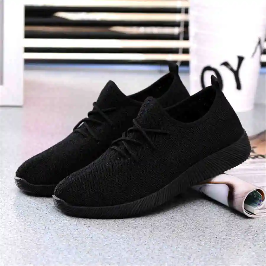 zapatos casuales de mujer Zapatillas de deporte poco profundas zapatillas de deporte negras transpirables zapatos de mujer