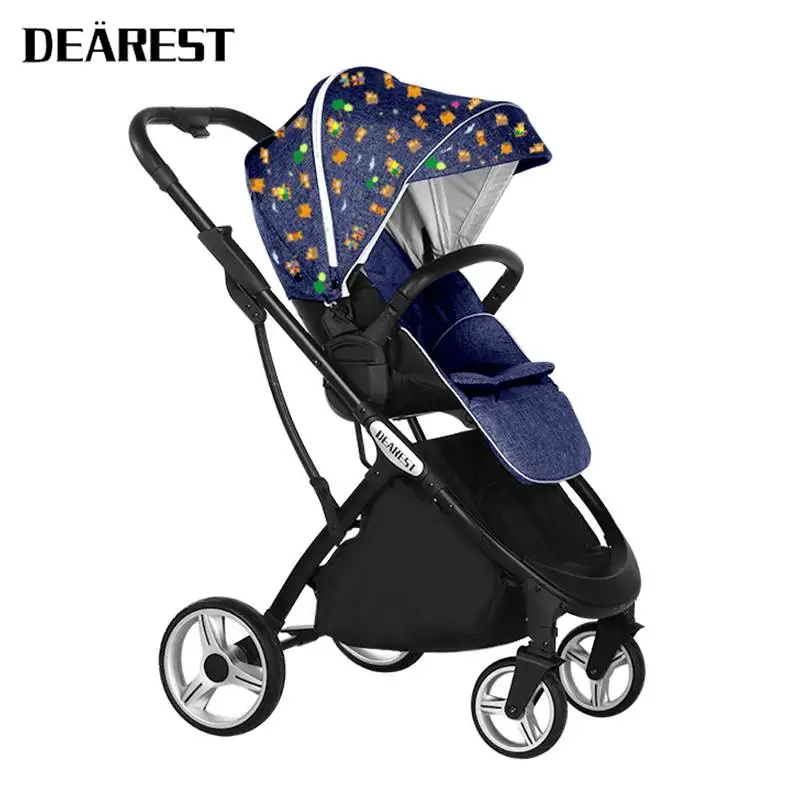 

DEAREST 1108 High Landscape Stroller Can Sit Or Lie Two-Way Shock Absorbers Lightweight Folding Newborn Children's Baby Cart Mod