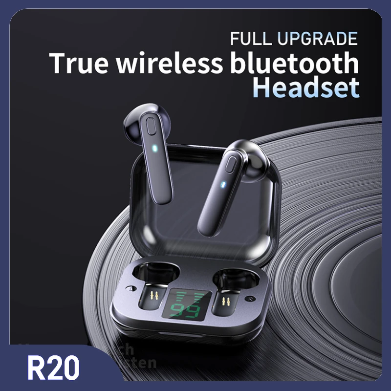 

R20 TWS Bluetooth 5.0 Earphone Wireless Headphone Stereo Headset Sports Earbuds With Charge Box For IPhone Xiaomi Huawei