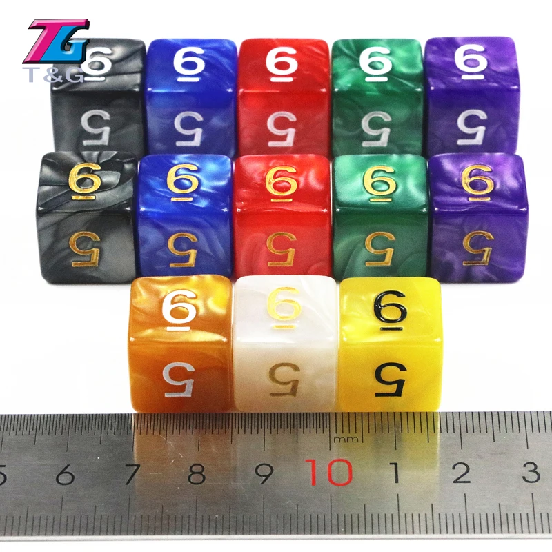 Красочные 13 Цветов D6 кости для ролевой игры DnD 6 двухсторонняя в богатый