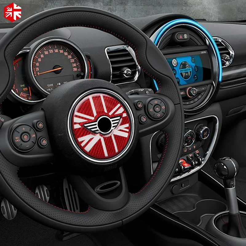 3D наклейка на руль из углеродного волокна для MINI Cooper Countryman F60|Наклейки салона