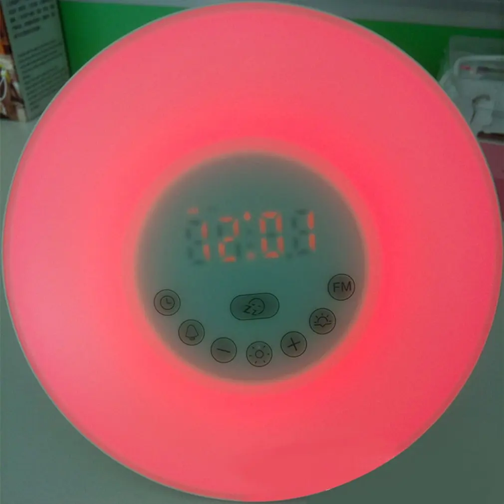 ICOCO цветной для спальни пробуждение цифровой будильник новинка RGB светодиодный