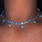 Ювелирные изделия в виде бабочки, модные украшения в стиле хип-хоп, аниме ожерелье, парные подходящие аксессуары для женщин, ожерелье с именем, ожерелье