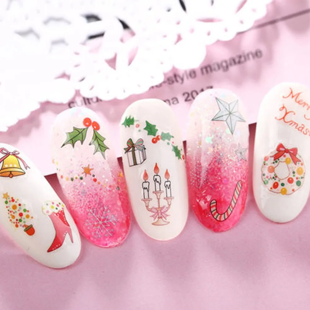 Новое поступление 2019 Рождественская серия 1 лист Зимняя снежинок водные