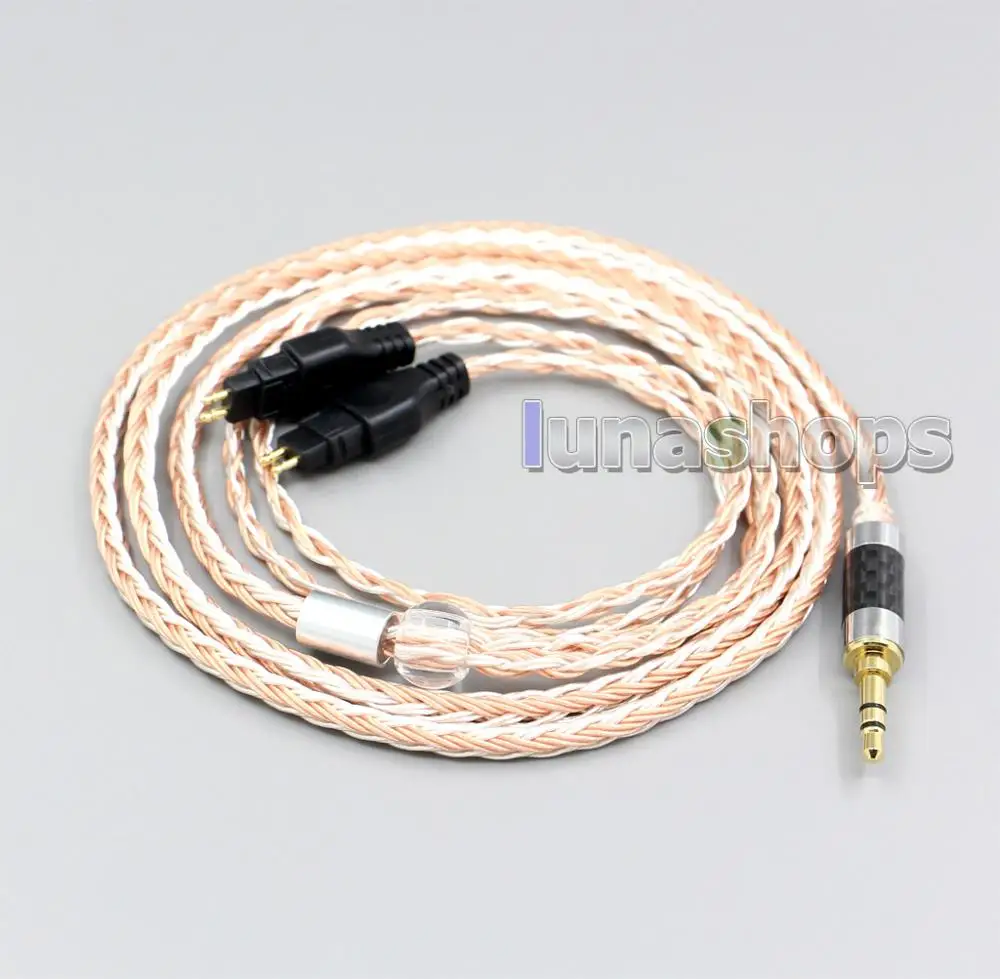 LN005980 3 5 XLR 16 ядер OCC посеребренный смешанный кабель для наушников Sennheiser HD580 HD600 HD650