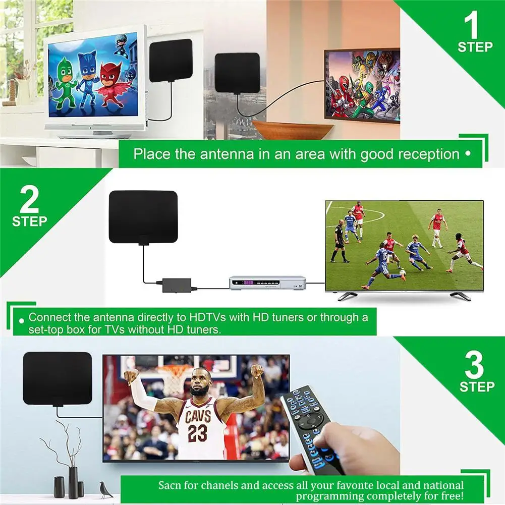 Телевизионная антенна 4K HD цифровой усилитель сигнала углеродное волокно 1180