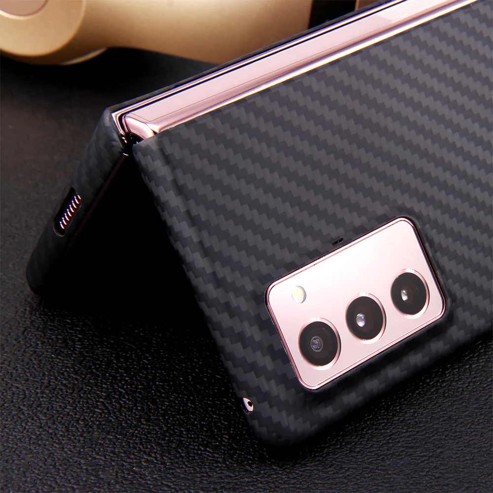 carbon fiber leather for samsung galaxy z fold3 5g zfold2 phone case cover for sansung z fold 2 zfold full protector shell funda free global shipping