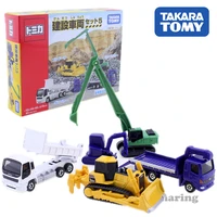 takara tomy tomica construction vehicle set 4 cars model kit diecast bulldozer toy macgic truck bauble pop miniature excavator