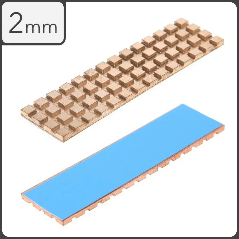 

Copper Heatsink 2mm Thermal Conductive Adhesive M.2 NVMe 2280 PCI-E SSD