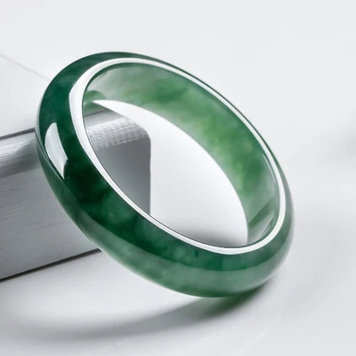 

Natural Burmese Jadeite Dark Green 54-62mm Bangle Elegant Princess Jewelry For Mom For Girlfriend