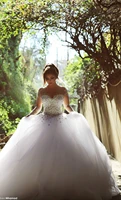 ball gown wedding dresses 2016 elegant wedding gowns crystal beaded sweetheart long sleeve bridal gowns robe de marige mw15