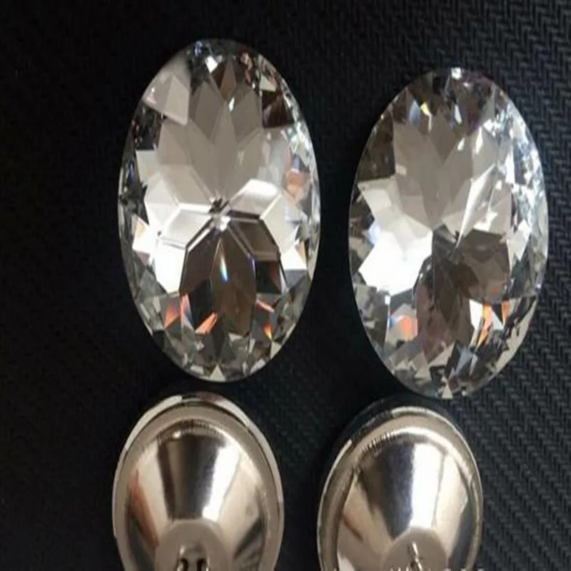 

500pcs 30mm Factory bauhinia pull clasp Crystal button sofa setting wall decoration Glass Bauhinia pull buttons