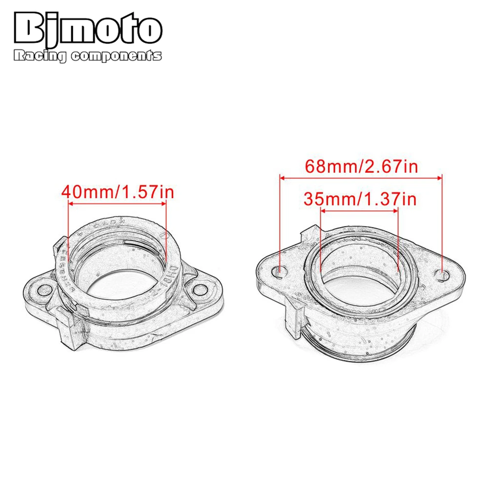 BJMOTO Мотоцикл резиновый карбюраторный адаптер впускной трубы для Suzuki GSX1250 GSX1250FA 2010