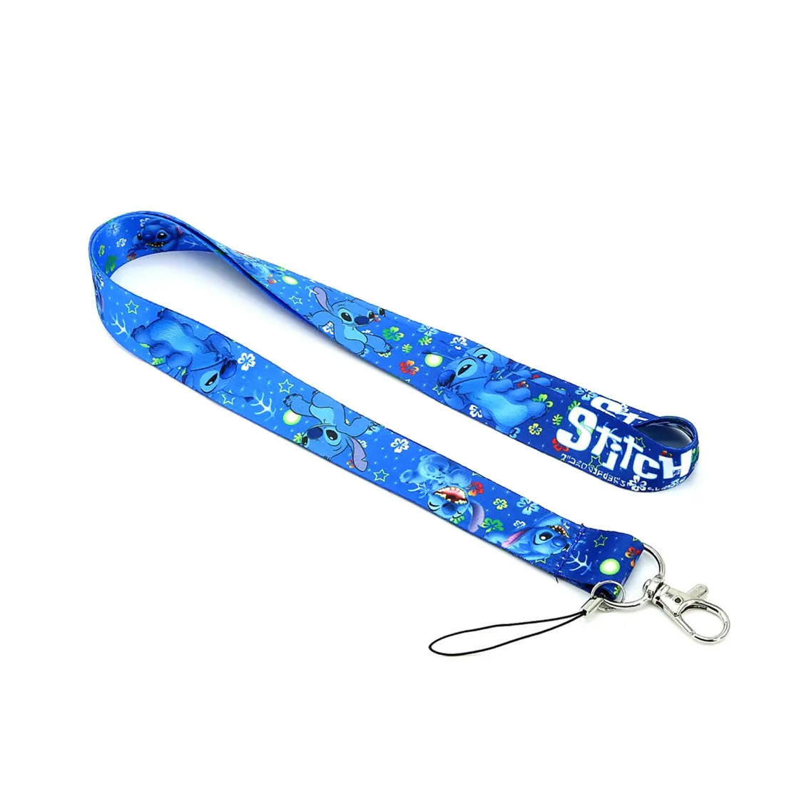 Мультфильм милый стежок шеи ремень мобильный телефон ID значок держатель Веревка