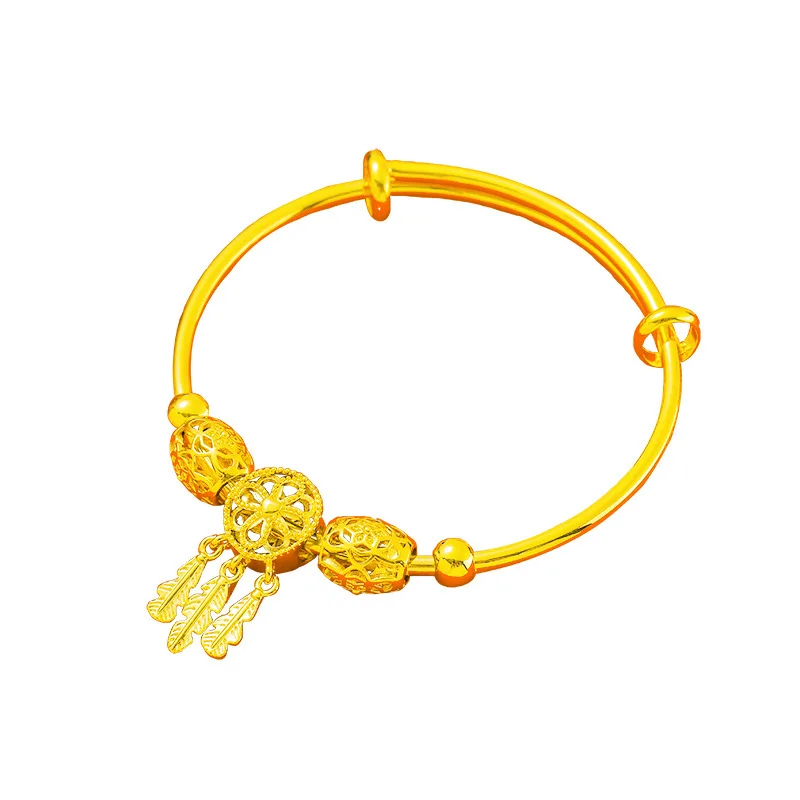 

Dream Catcher Bracelet Children Feather 2021 Indian Fashion Gold Color Beads Coil Ring Bracelets Jewelry Wholesale Freeshipping